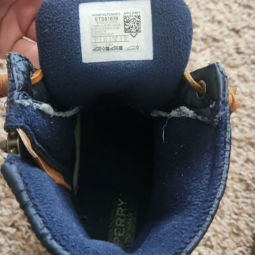 Sperry Top Sider Saltwater Quilted Navy Duck Boots